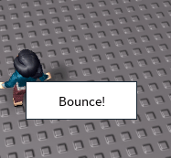 a bouncing button
